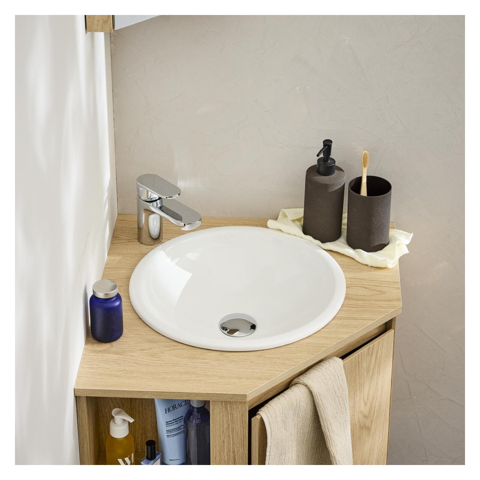 Vasque à encastrer ronde 37x37 cm LEO