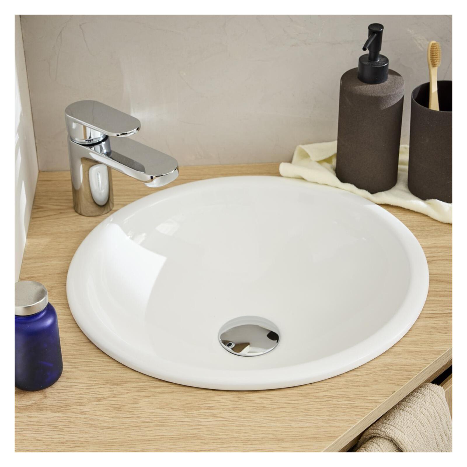 Vasque à encastrer ronde 37x37 cm LEO