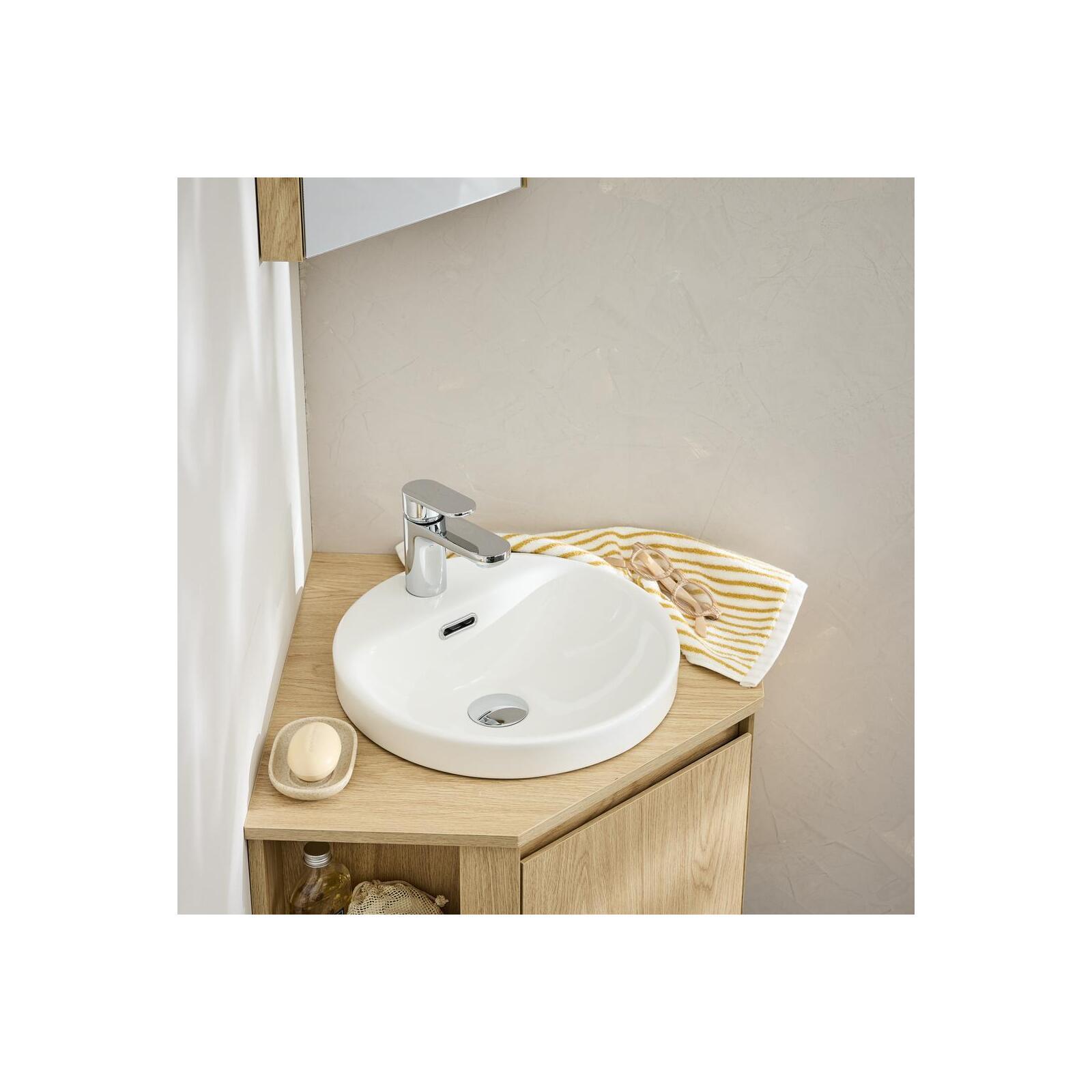 Vasque semi encastrée ronde 37x37 cm LEA