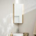 Ensemble meuble sous vasque d'angle + vasque DIEGO + robinet GRIFO + Armoire de toilette d'angle CLEO