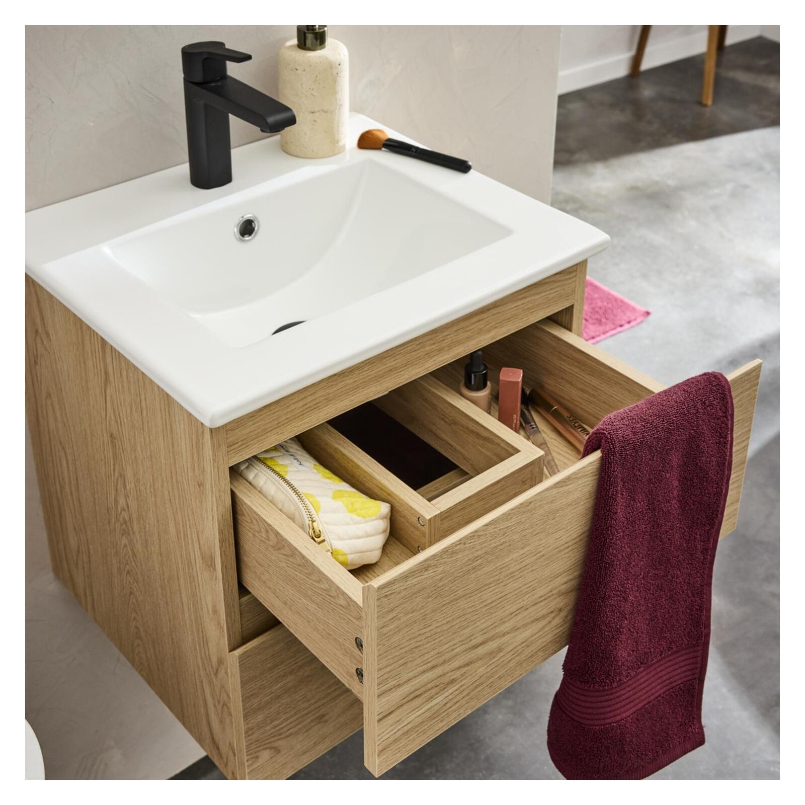 Ensemble meuble simple vasque 45 cm + robinet GRIFO