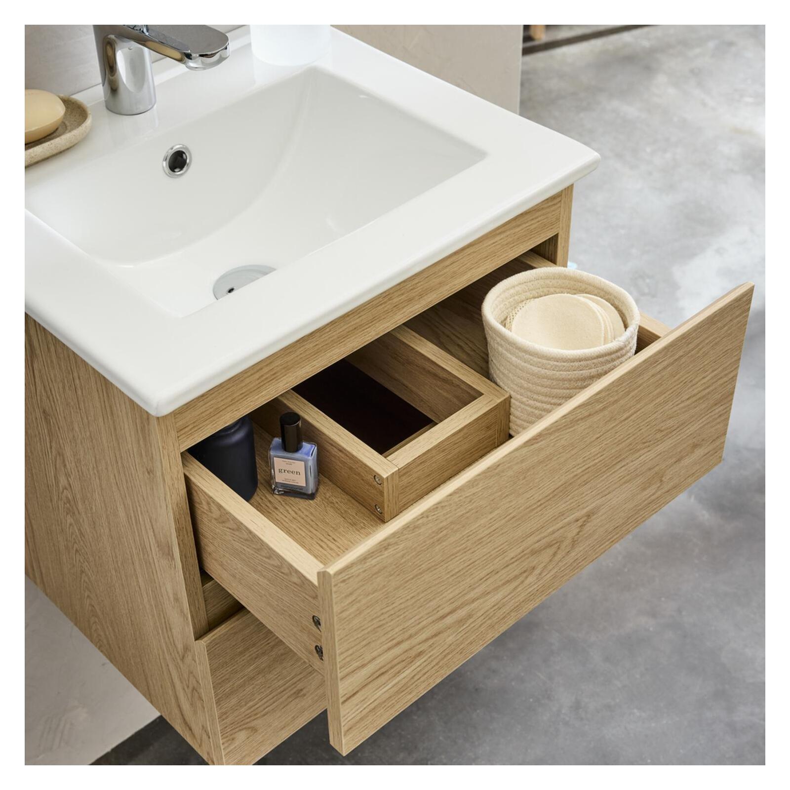 Ensemble meuble simple vasque 45 cm + robinet TAP
