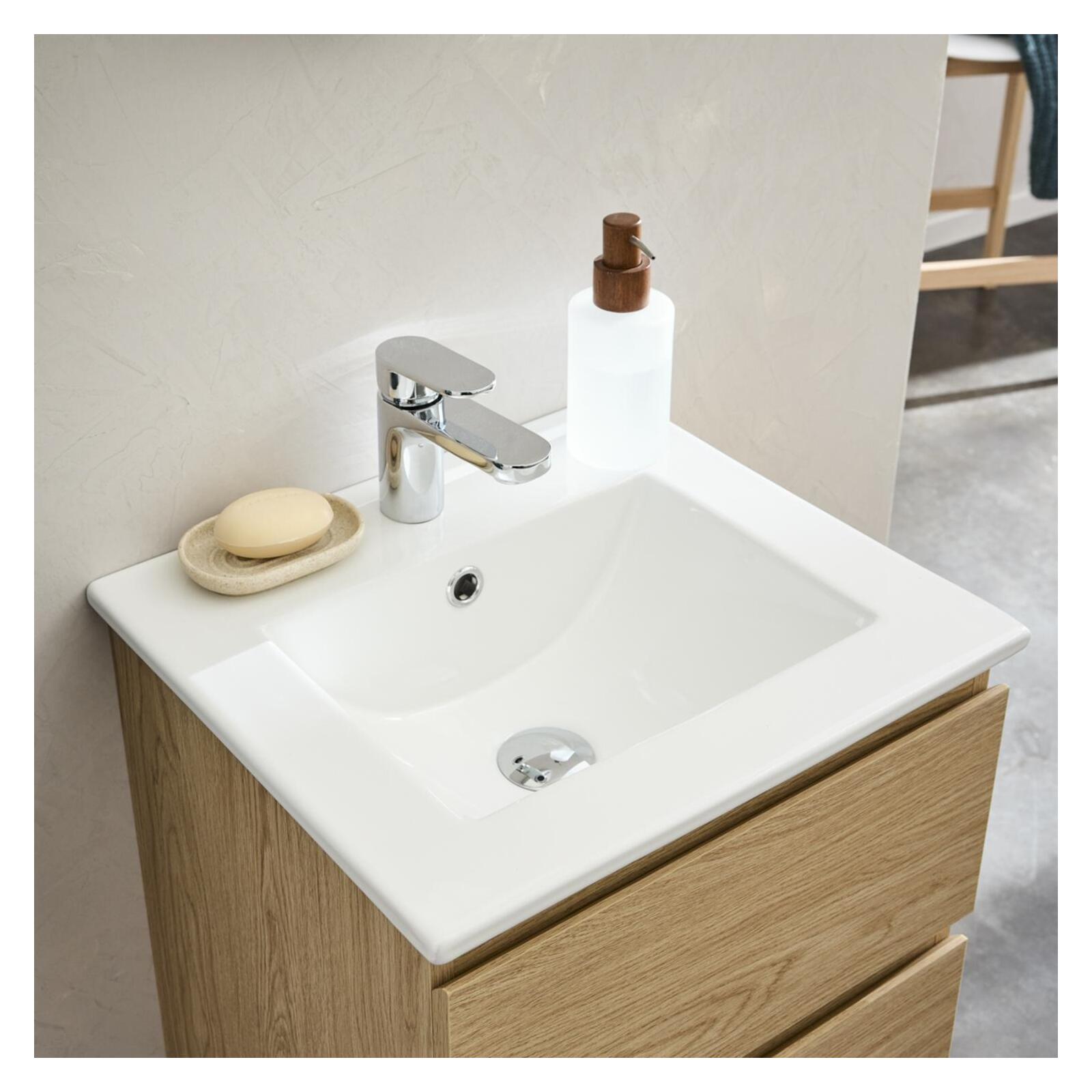 Ensemble meuble simple vasque 45 cm + robinet TAP