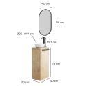 Ensemble meuble lave-mains TOM + vasque MAUD + robinet ROB + miroir PEPPER