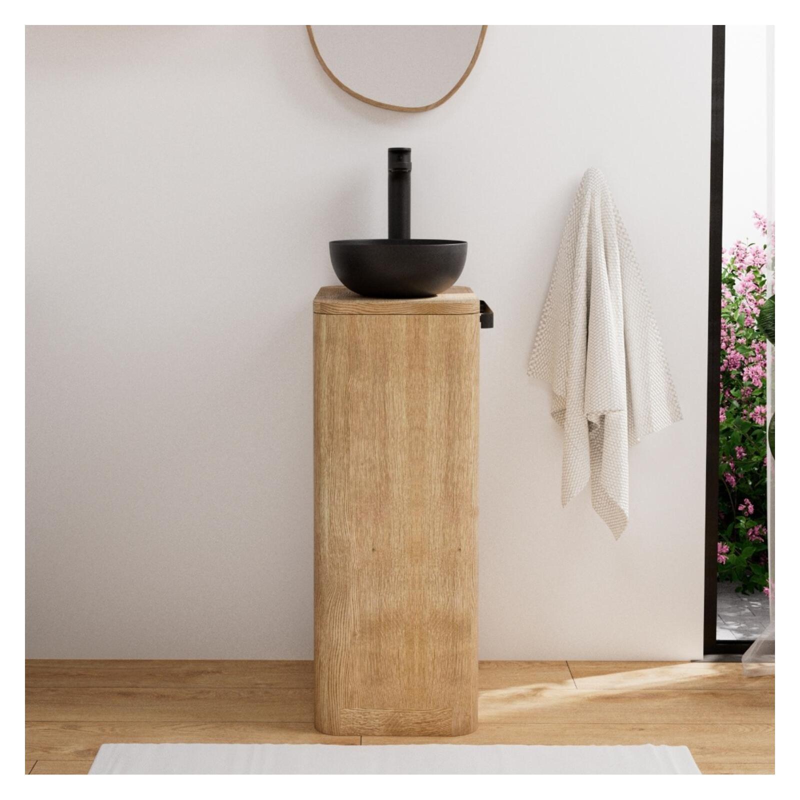 Ensemble meuble lave-mains TOM + vasque MAUD + robinet ROB