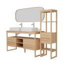 Ensemble meuble double vasque 140 cm + Vasques + Robinets + Miroir + Colonne