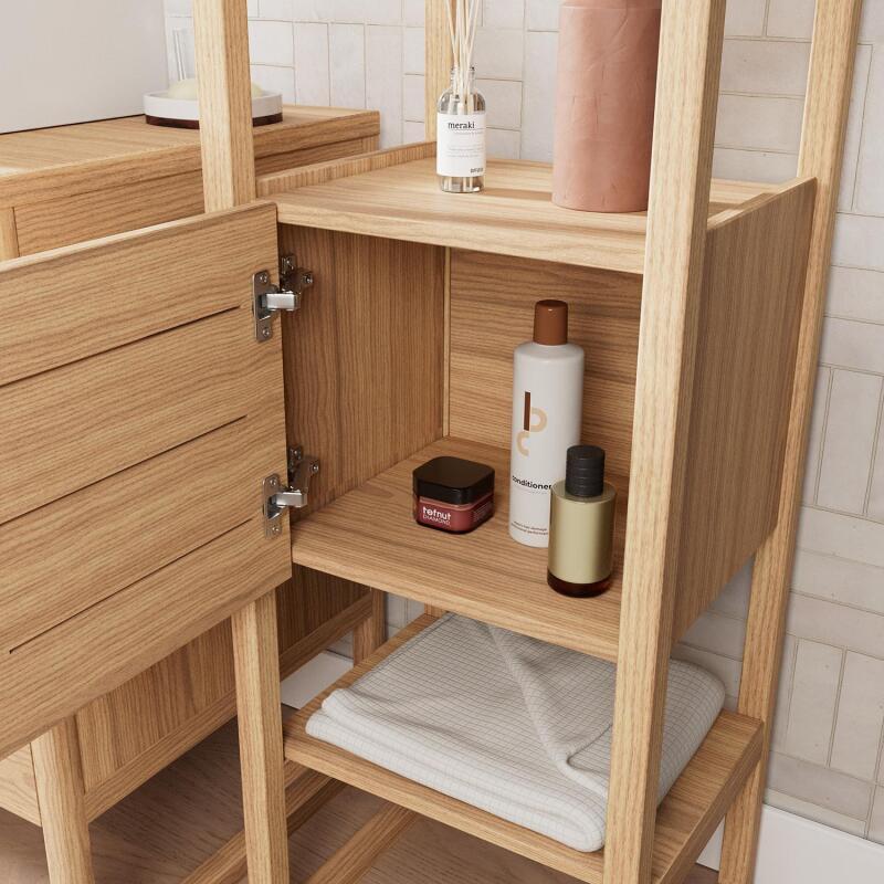 Ensemble meuble double vasque 140 cm + Vasques + Robinets + Miroir + Colonne