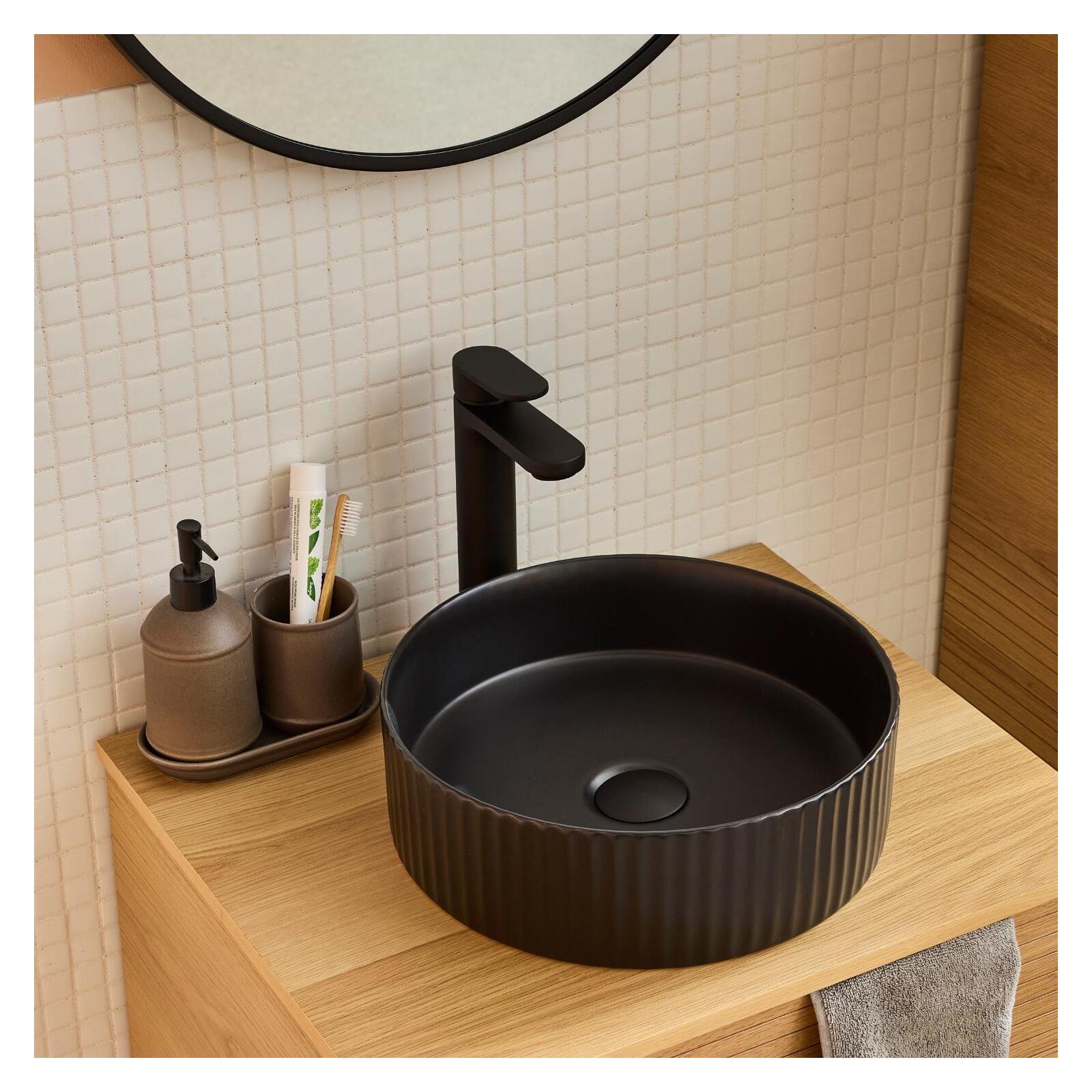 Vasque à poser ronde 36x36cm NELA