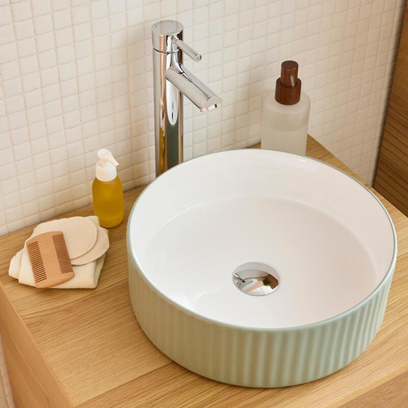 Vasque à poser ronde 36x36cm NELA