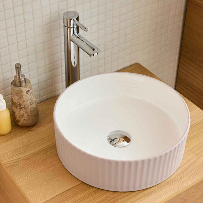 Vasque à poser ronde 36x36cm NELA