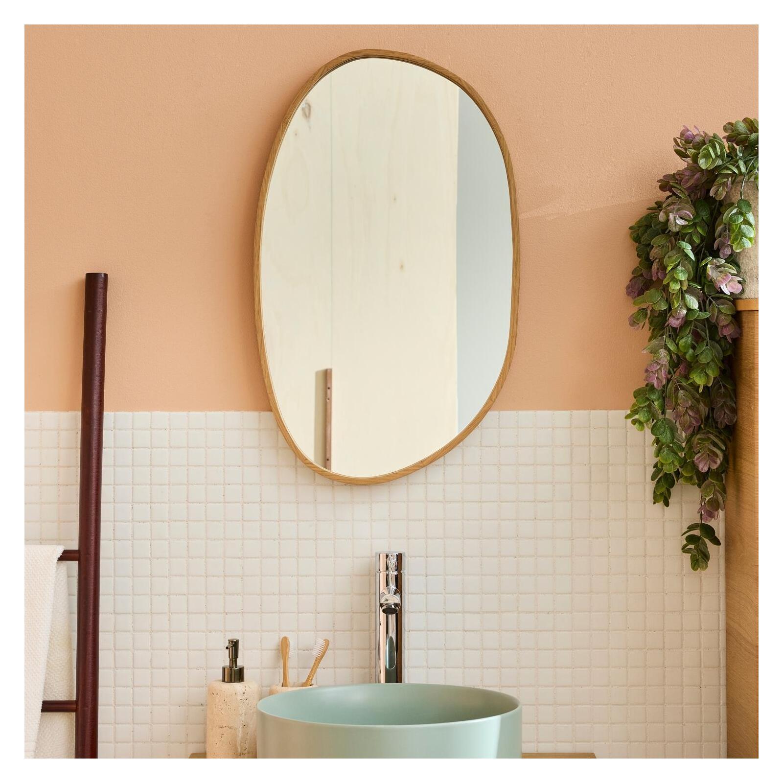 Miroir galet chêne 40x65 OAKY