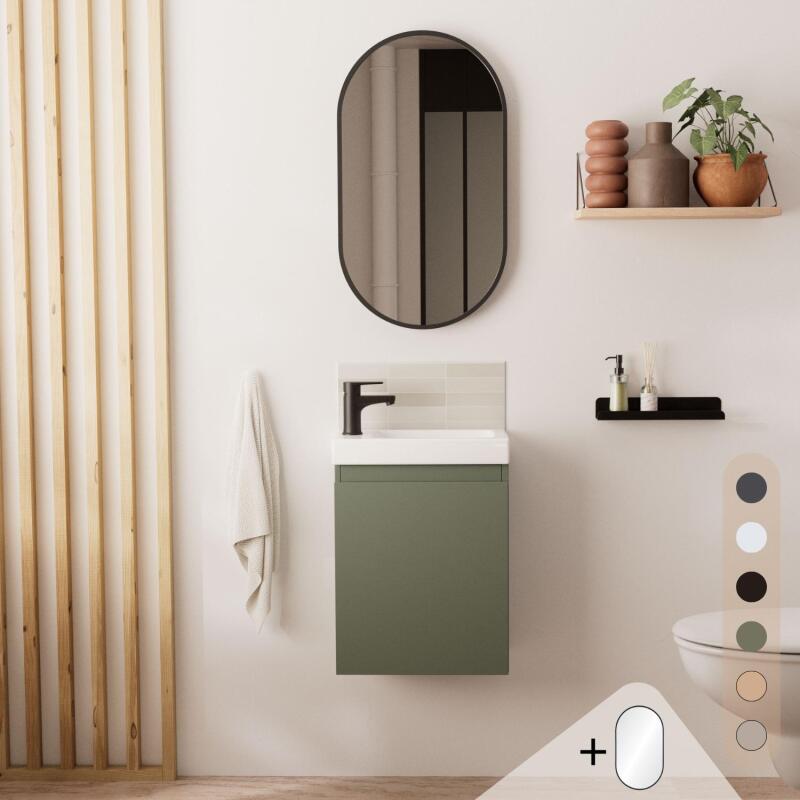 Ensemble meuble lave-mains LISA + Miroir PEPPER