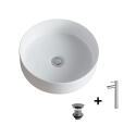 Vasque à poser ribde 36x36cm DIEGO + robinet TAP + bonde LIV