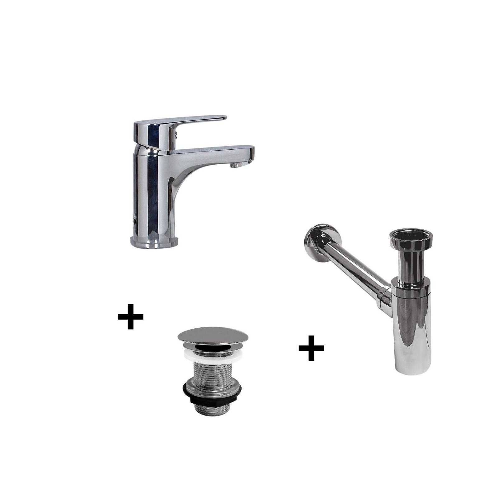 Robinet bec bas TAP + bonde LIV + siphon SIMON