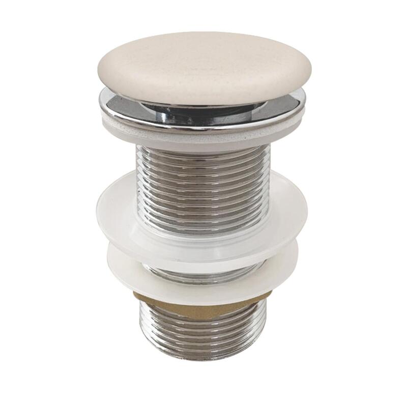 Vasque à poser bol en béton travertin 36,2x36,2cm FLORE + bonde JAMES