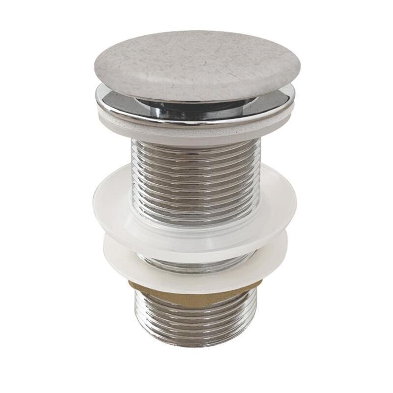 Vasque à poser carrée en béton brossé 36x36cm ARTEA + bonde JAMES