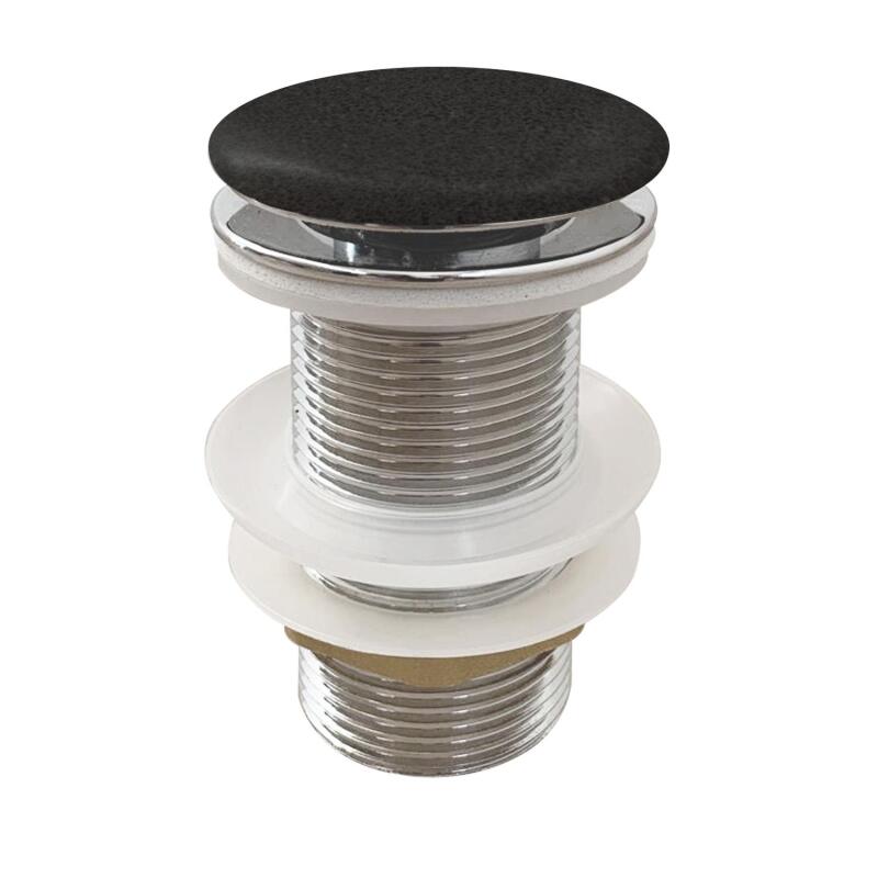 Vasque à poser ronde en grès SANDY + bonde JAMES