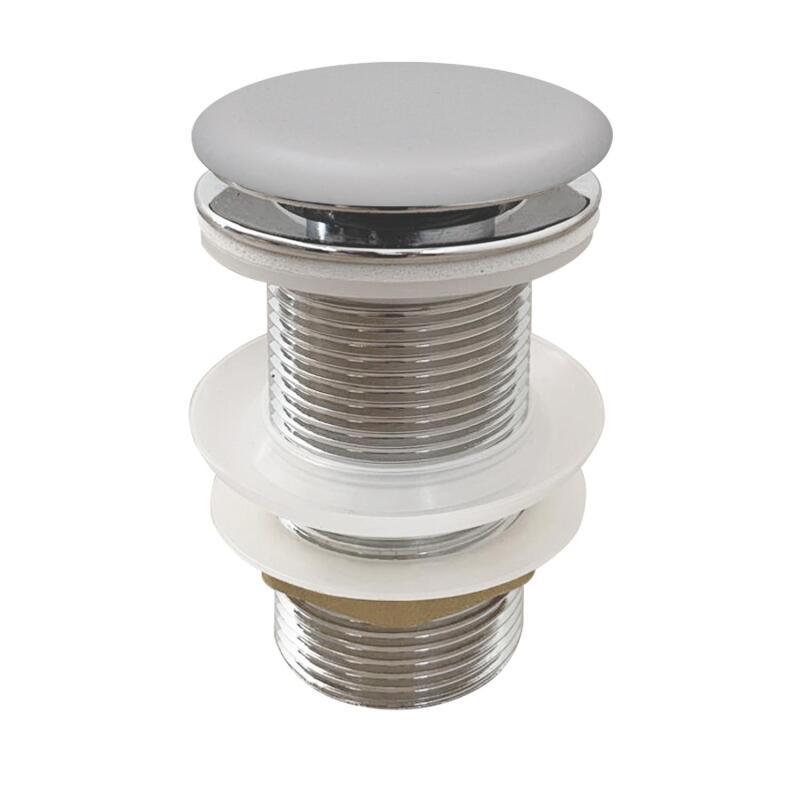 Vasque à poser ronde en béton lisse 36x36cm ALAN + bonde JAMES