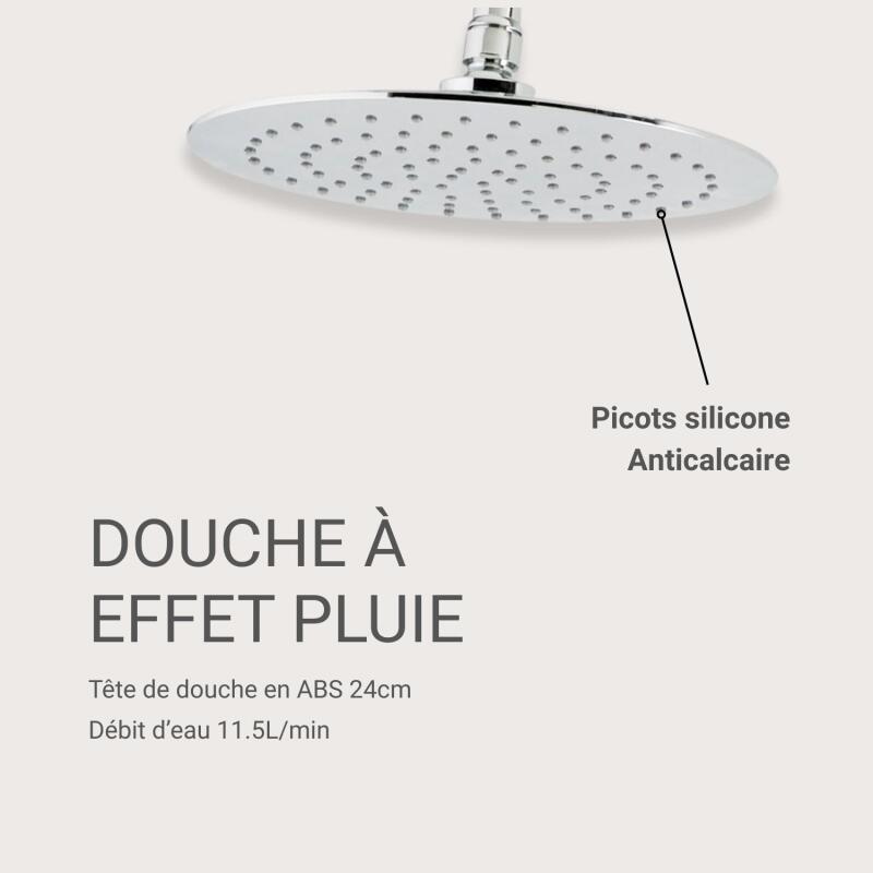 Tête de douche chromée ALVEA