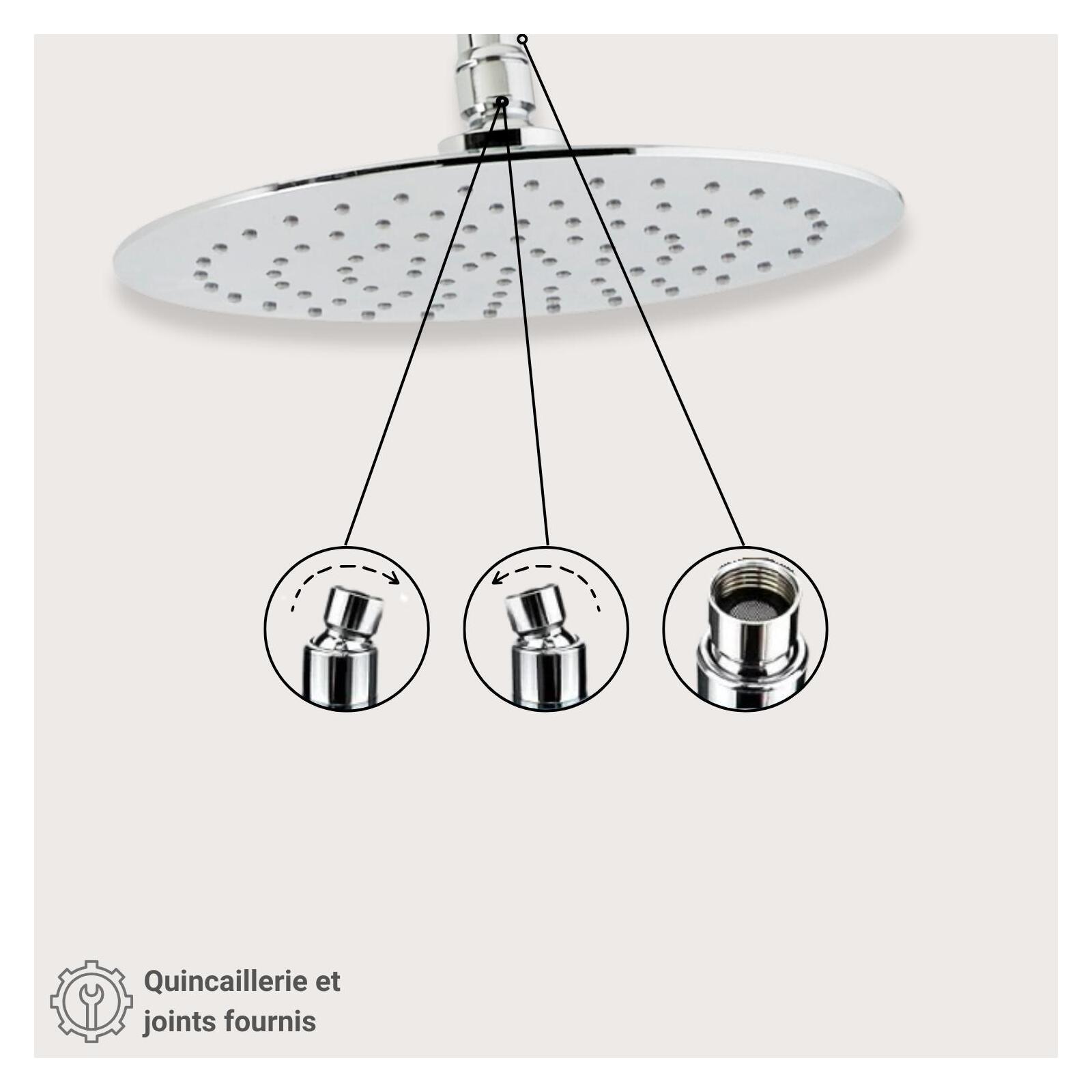 Tête de douche chromée ALVEA