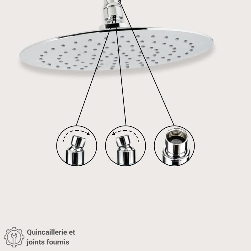 Tête de douche chromée ALVEA