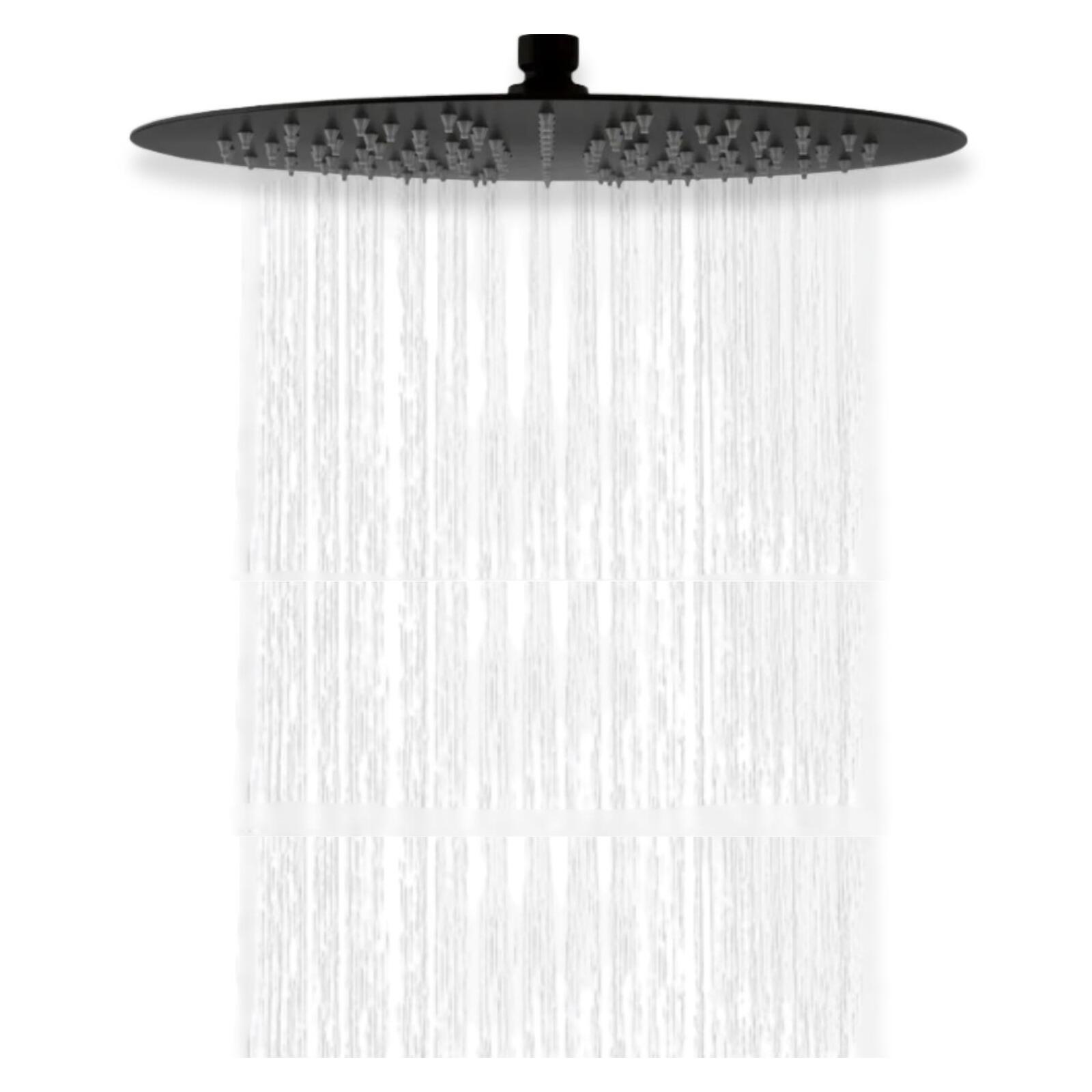 Tête de douche ronde en ABS noire NERA