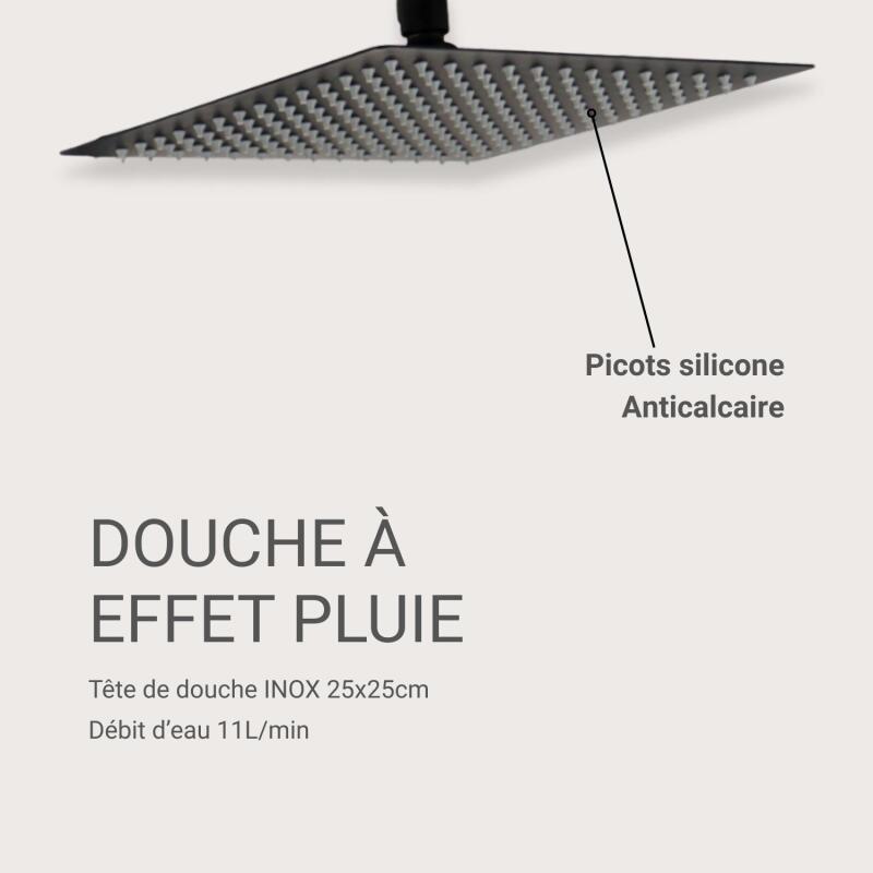 Tête de douche carrée VEYLA