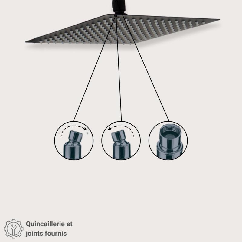 Tête de douche carrée VEYLA