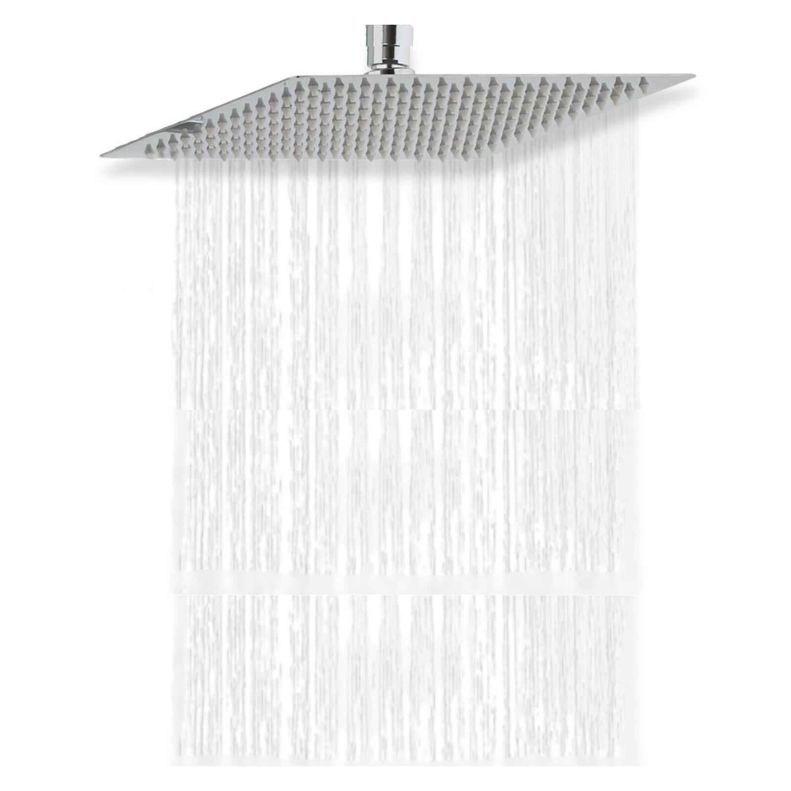 Tête de douche carrée en acier ZERRA