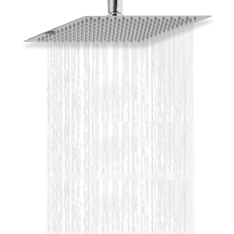 Tête de douche carrée en acier ZERRA