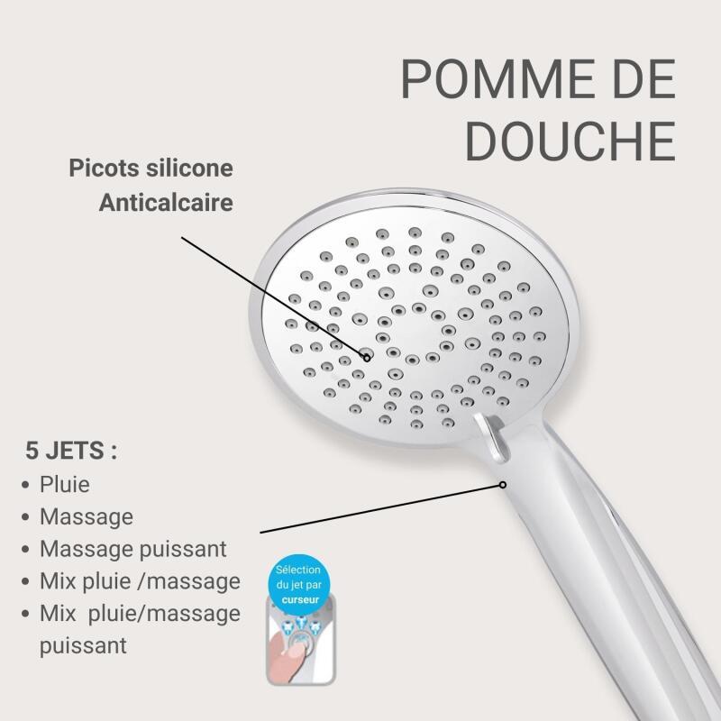 Douchette chromée OLYNA