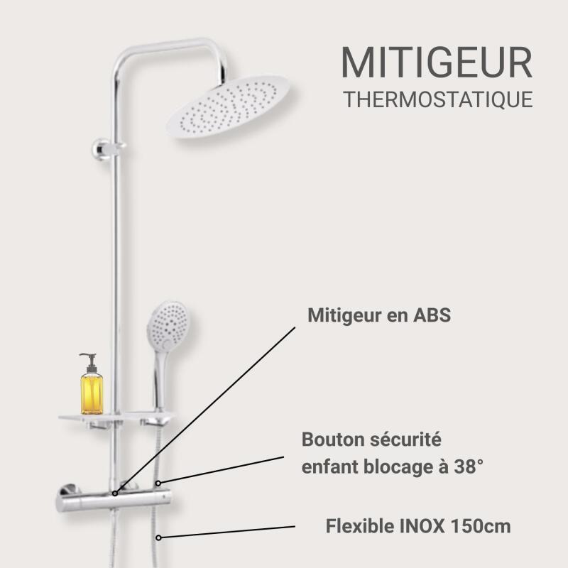 Colonne de douche chromée SOMA