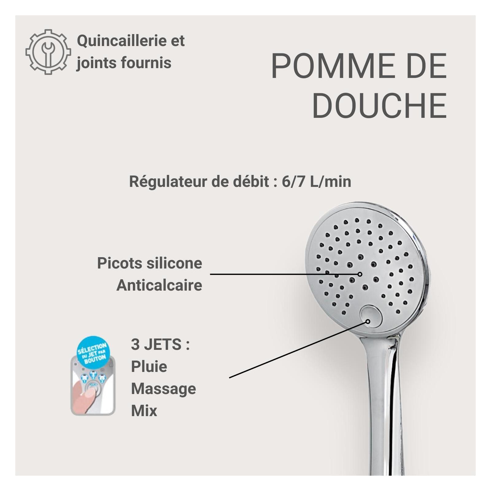 Colonne de douche chromée SOMA Colonne de douche chromée SOMA