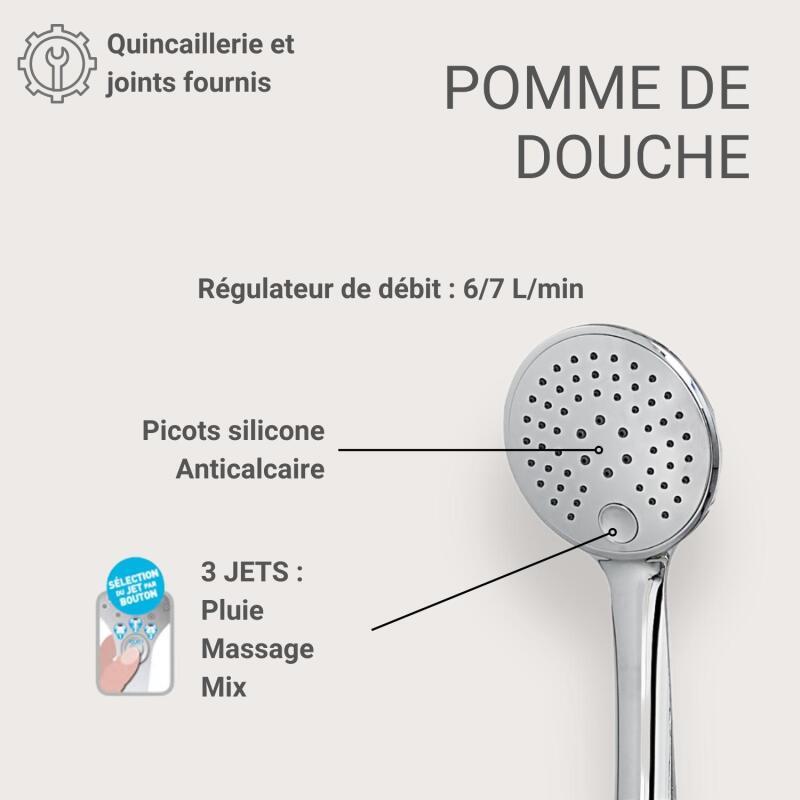 Colonne de douche chromée SOMA