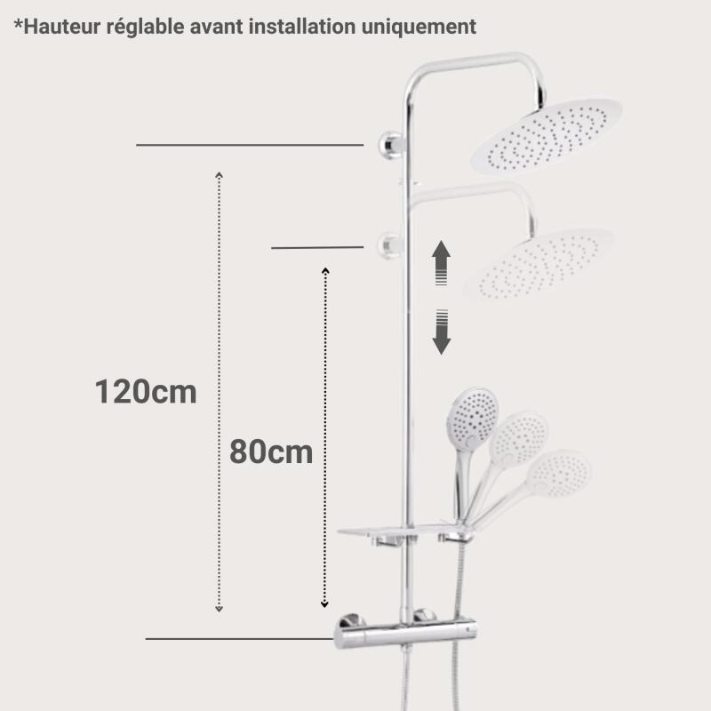 Colonne de douche chromée SOMA