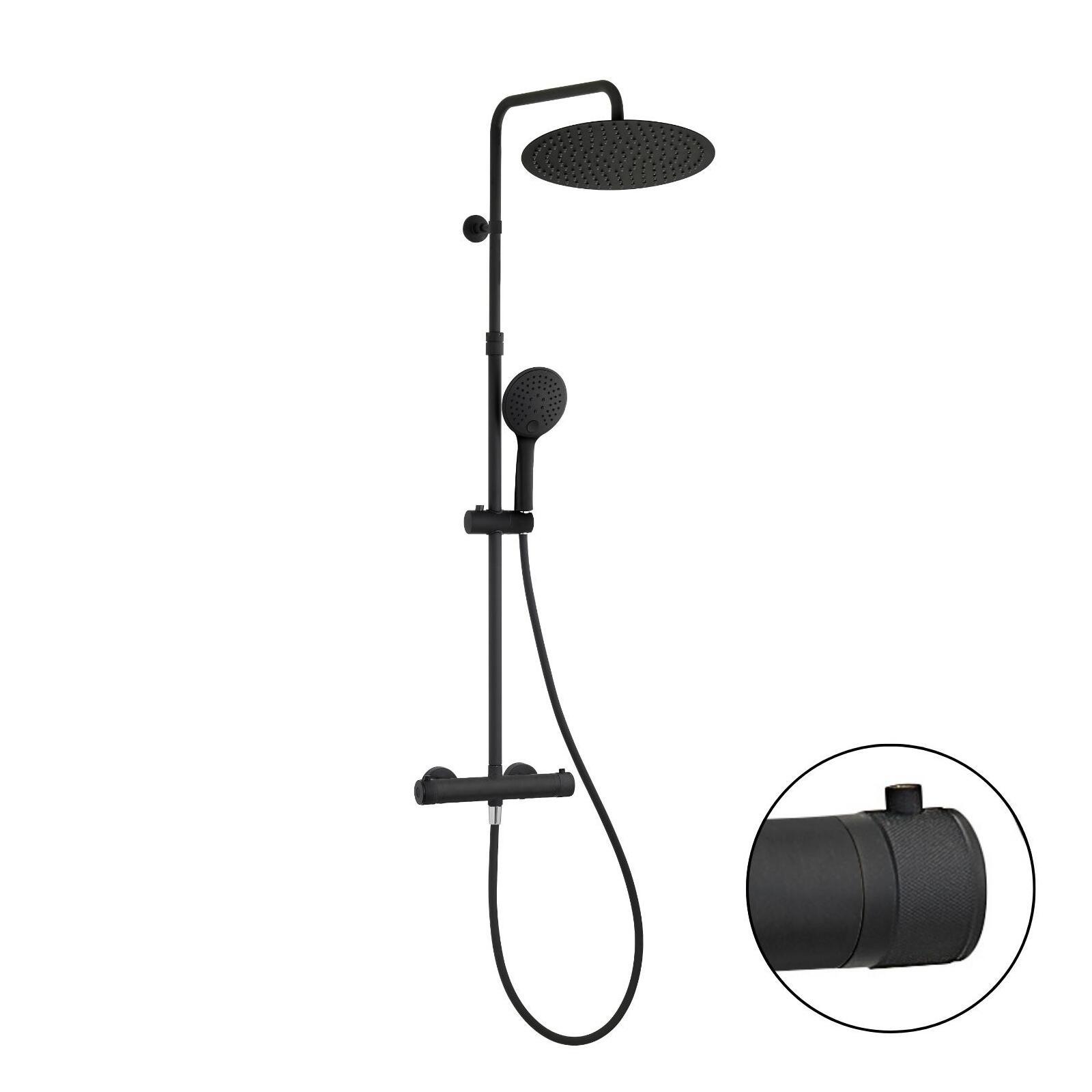 Colonne de douche ronde en inox BRUMA