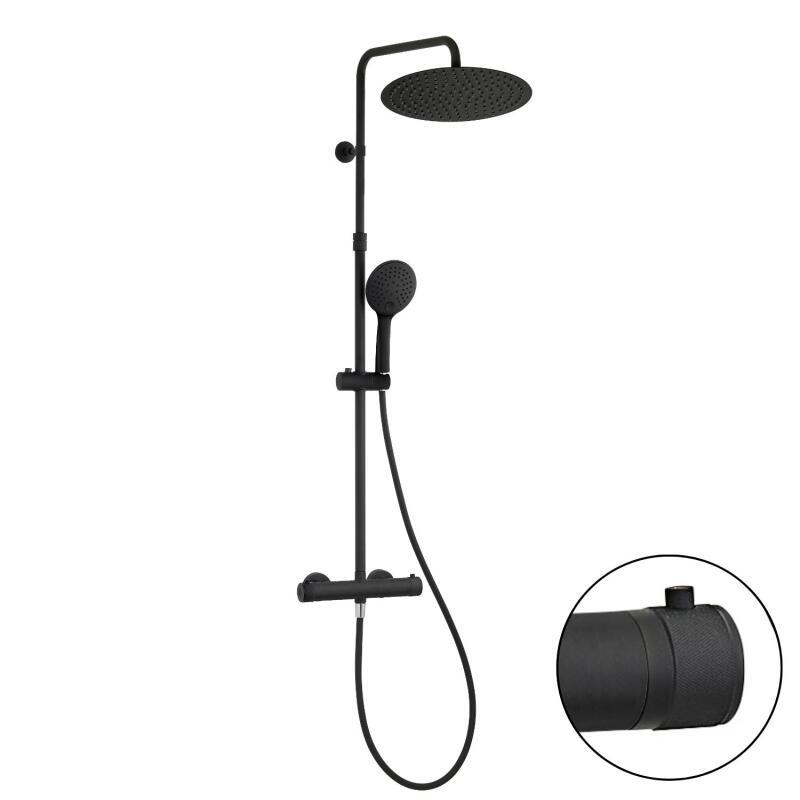 Colonne de douche ronde en inox BRUMA