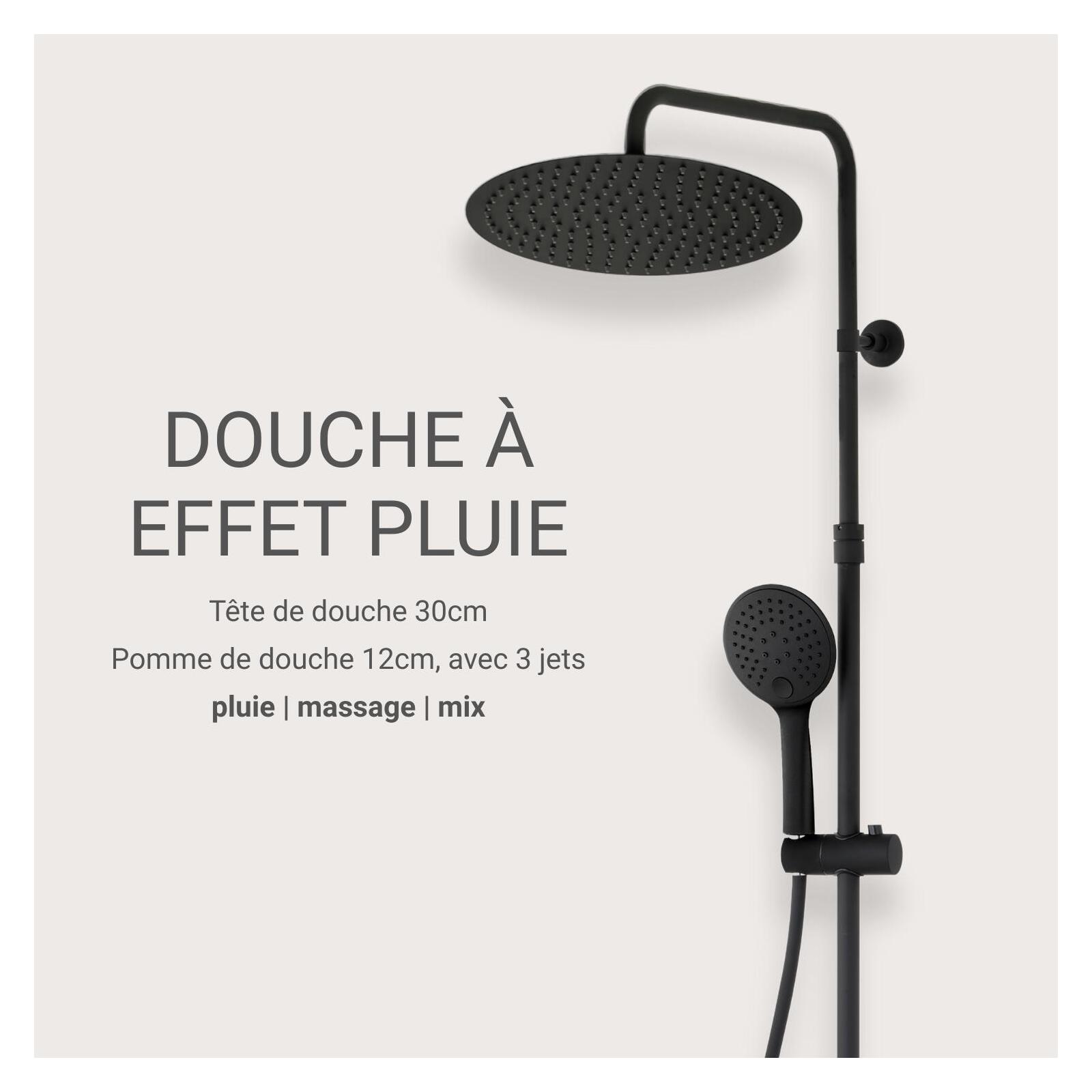 Colonne de douche ronde en inox BRUMA