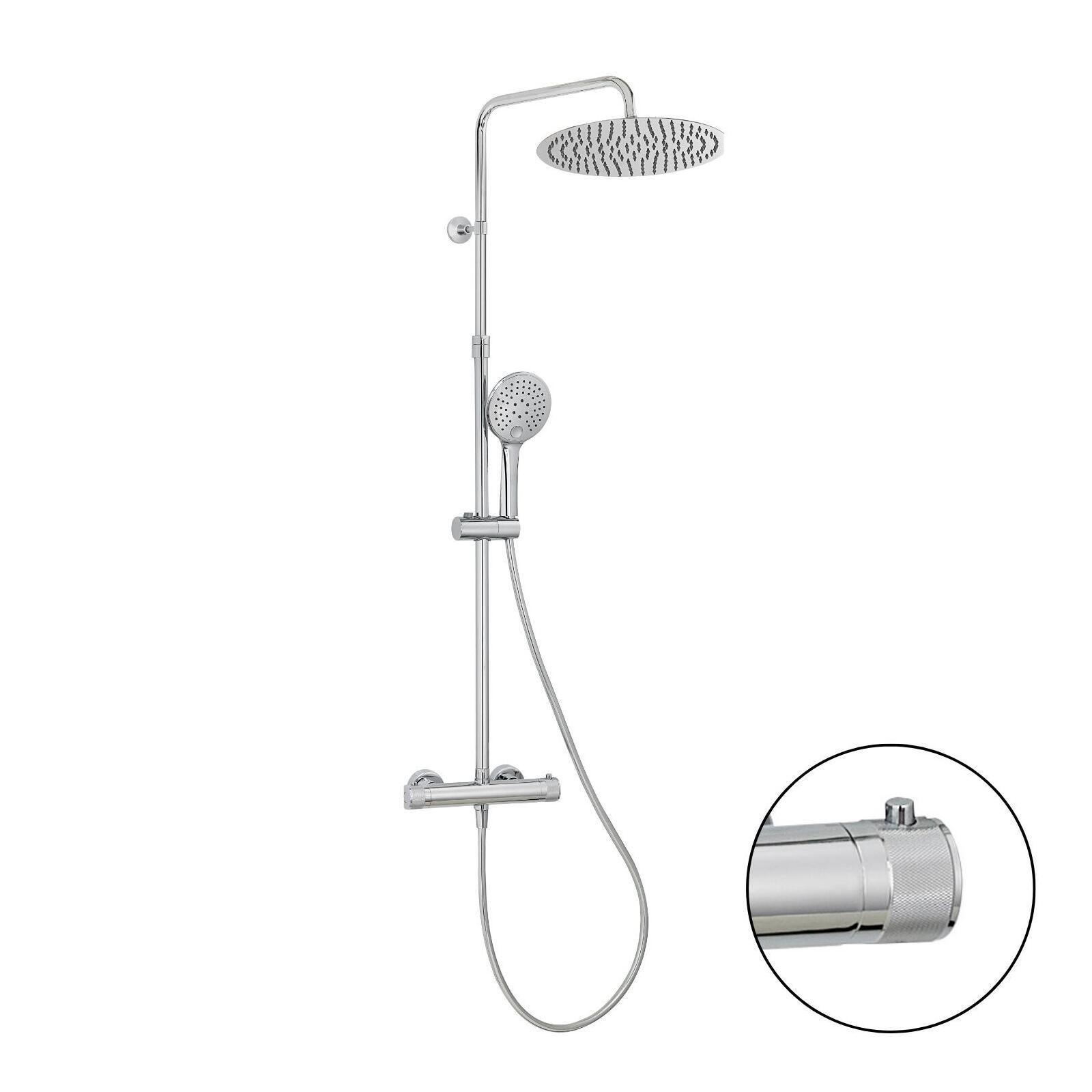 Colonne de douche ronde en inox BRUMA Colonne de douche ronde en inox BRUMA