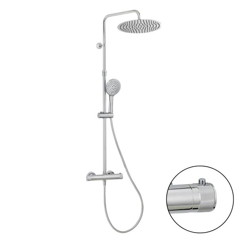 Colonne de douche ronde en inox BRUMA