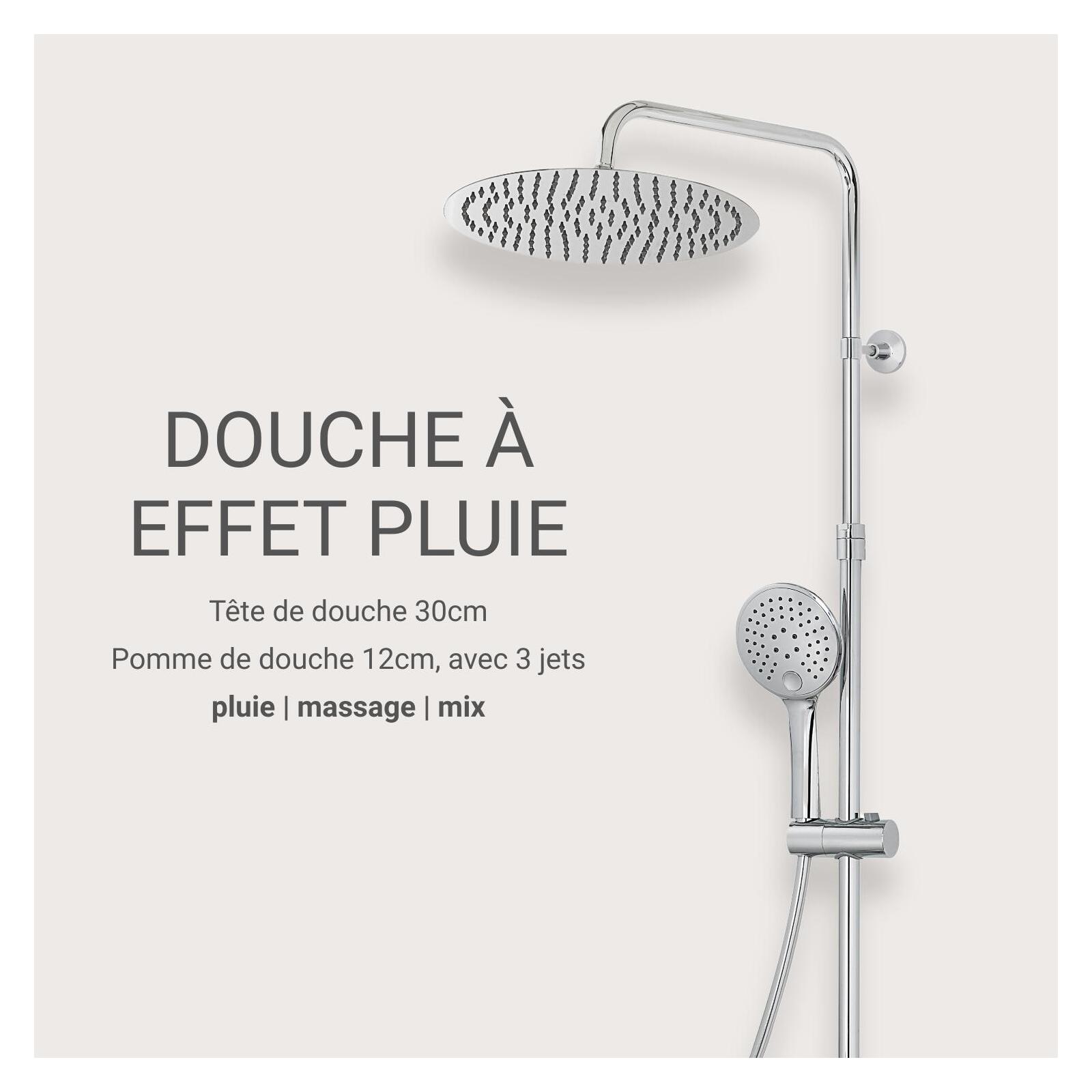 Colonne de douche ronde en inox BRUMA Colonne de douche ronde en inox BRUMA