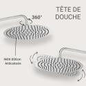 Colonne de douche ronde en inox BRUMA