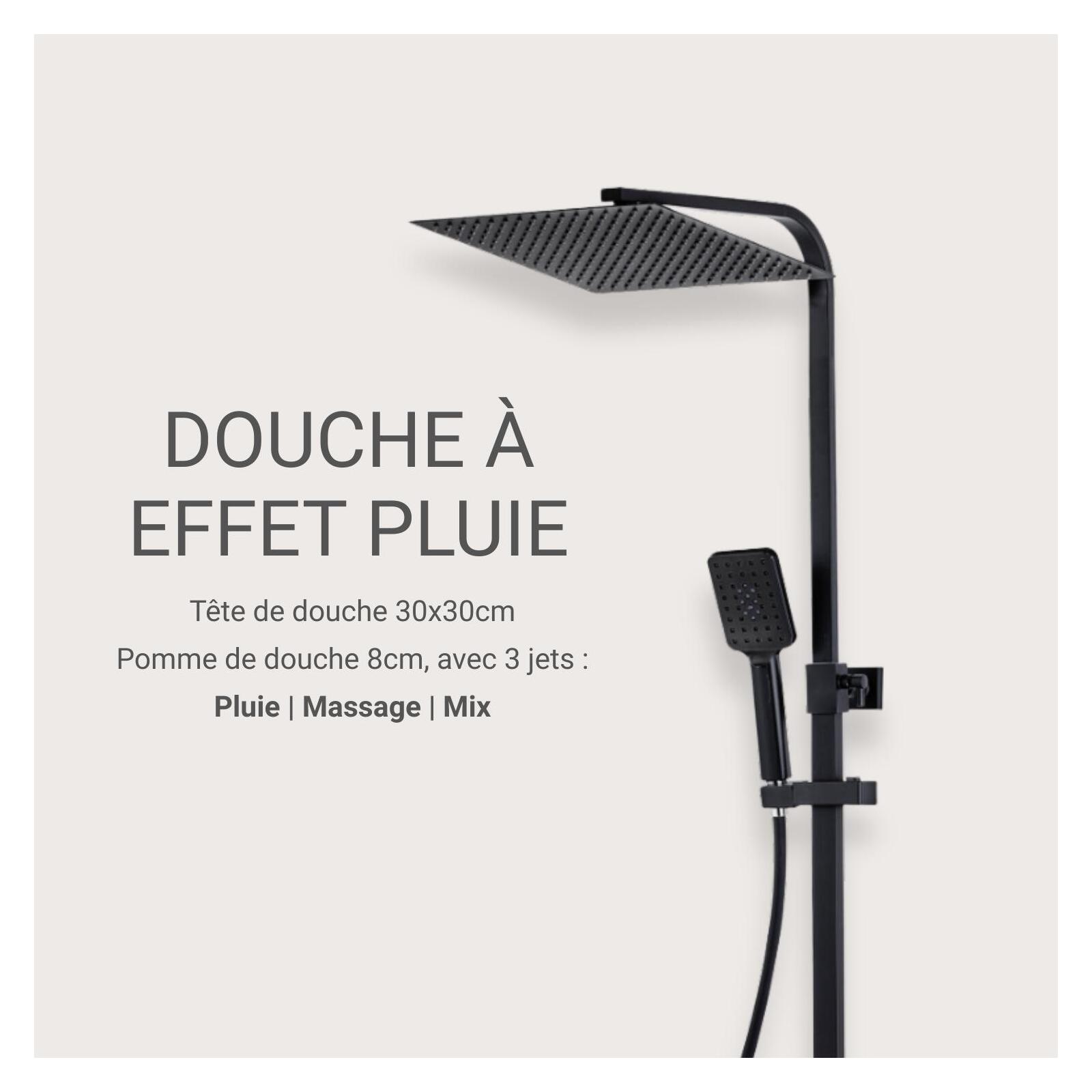 Colonne de douche carrée en inox MORK