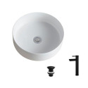 Vasque à poser ronde 36x36cm DIEGO + robinet GRIFO + bonde LIV