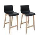Lot de tabouret de bar en chêne 65cm TANNA