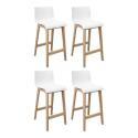 Lot de tabouret de bar en chêne 65cm TANNA