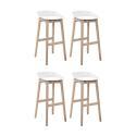 Lot de tabourets de bar en bois 65cm RIVA