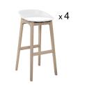 Lot de tabourets de bar en bois 65cm RIVA