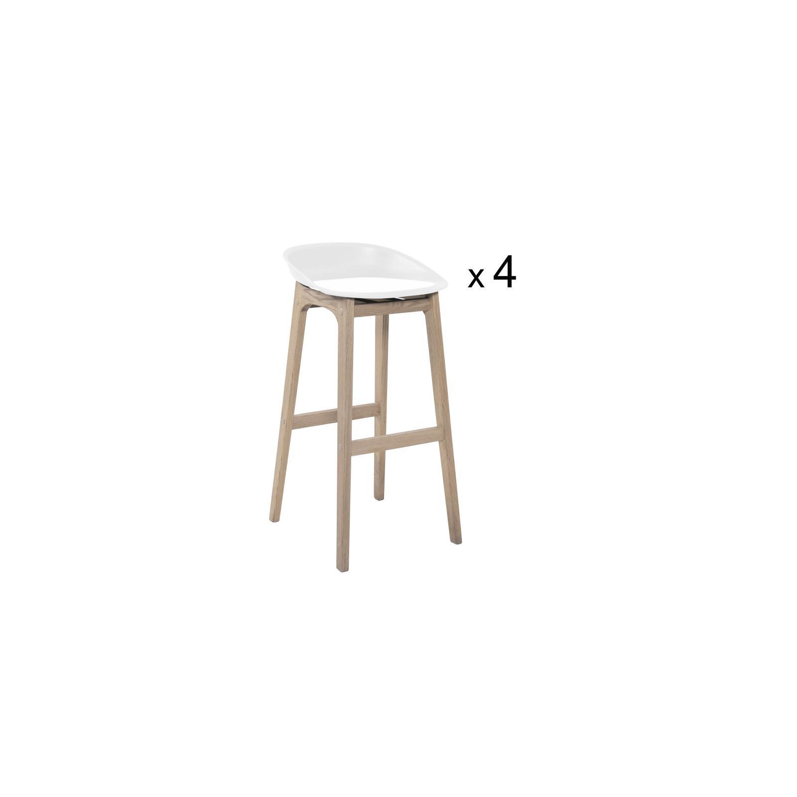 Lot de tabourets de bar en bois 65cm RIVA