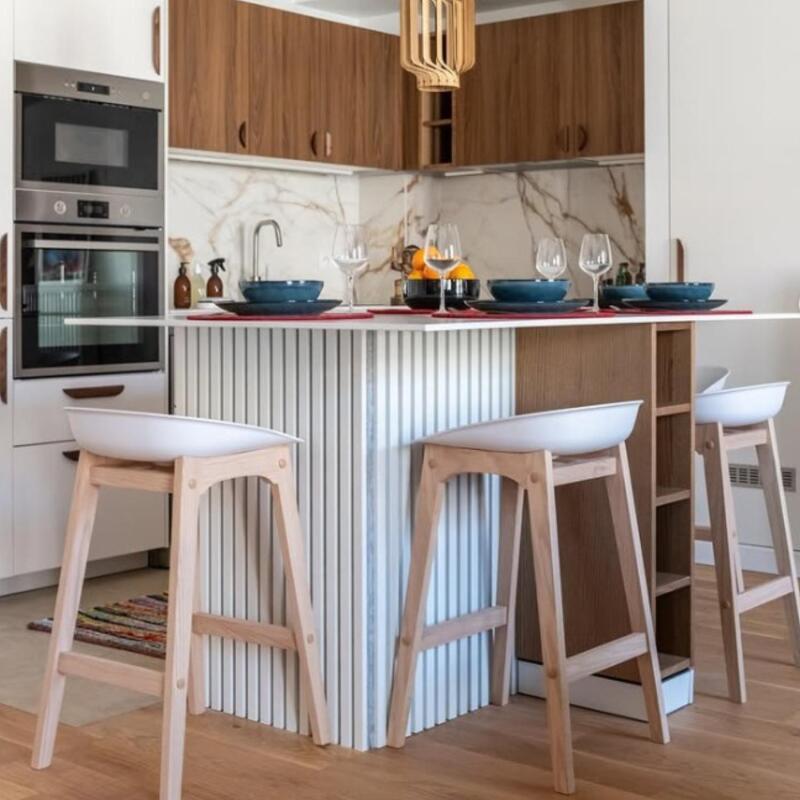 Lot de tabourets de bar en bois 65cm RIVA